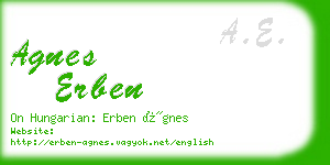 agnes erben business card